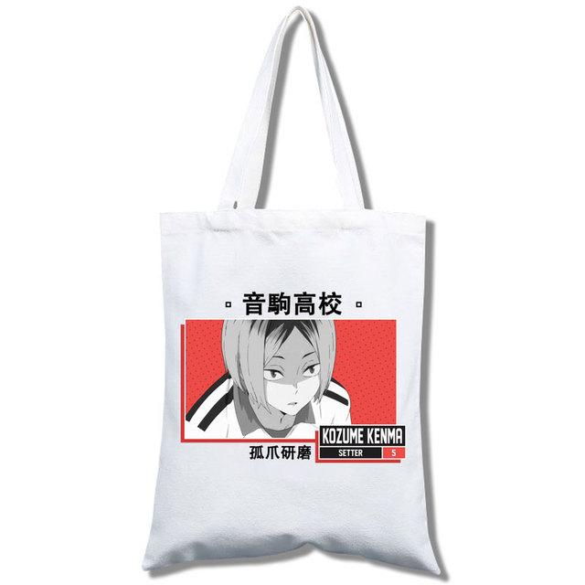 Tee Haikyu Manga Nishinoya Yuu Oikawa Tooru Cartoon Druck Grafik Einkaufstaschen Mädchen Mode Casual Paket Einkaufstasche