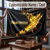 Abstract Personalized Theme Throw Blanket Custom Name Text Personalized Blanket Soft Cozy Blanket for Home Sofa Bed