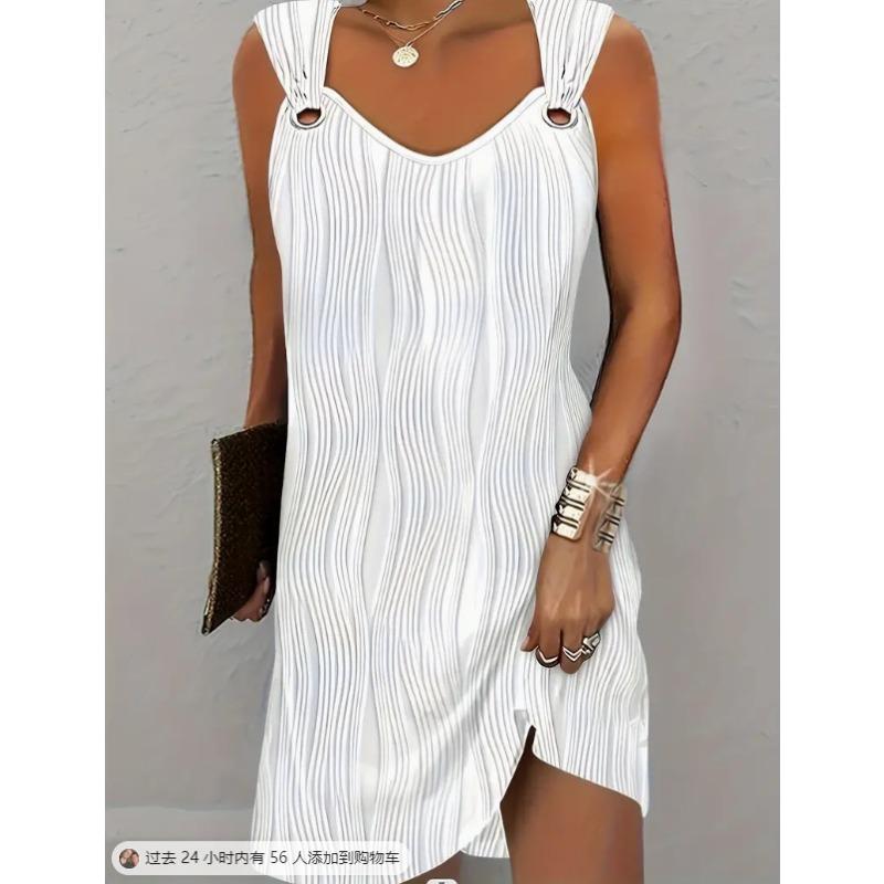 New sleeveless vest stretch jacquard dress S белый