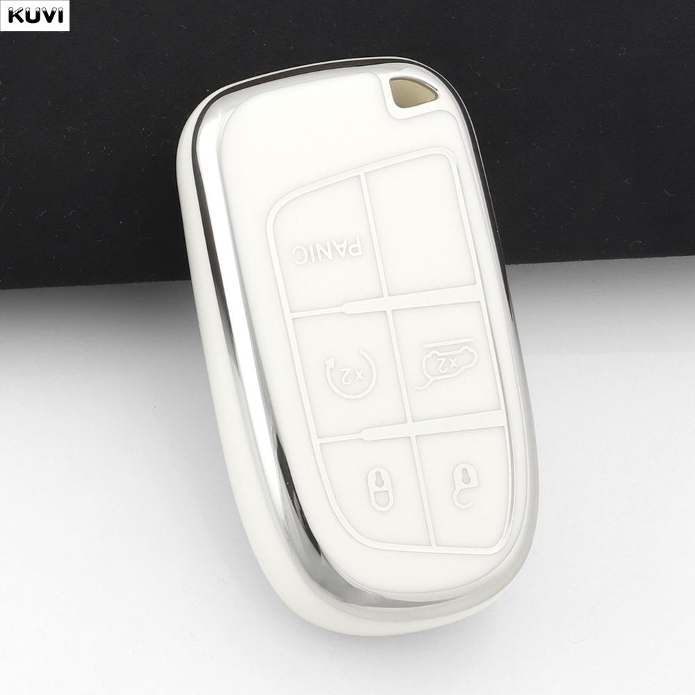 Fashion Tpu Car Key Case Cover For Jeep Renegade Frand Cherokee Dodge Journey Charger Chrysler 200 300 300 5 Buttons Protector