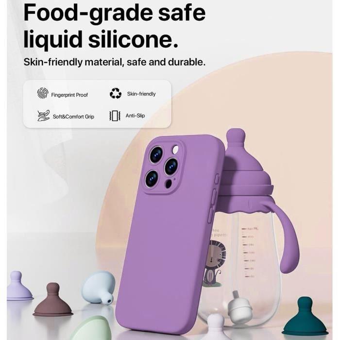Coque Silicone - pour iPhone 16 Pro Max - Protection Slim - Antichoc - Anti-Rayures - Violet