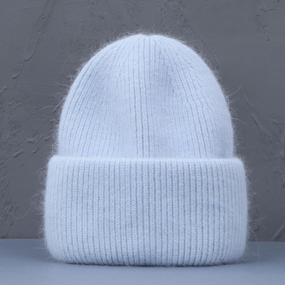 

2023 Новая горячая распродажа зимняя шапка из натурального меха кролика, зимние шапки для женщин, модные теплые шапки-бини, однотонная взрослая кепка 54cm-60cm