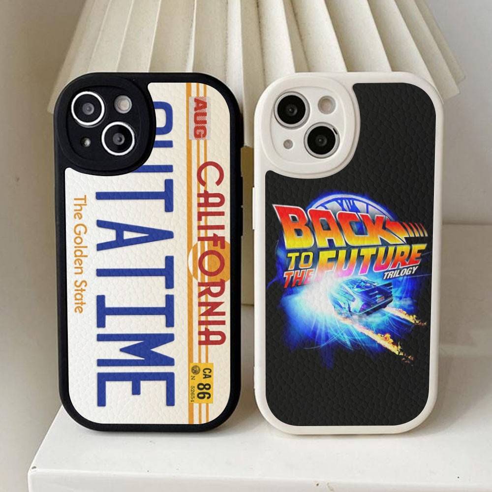 Back To The Future Phone Case For IPhone 16 15 14 13 12 11 Pro Max Plus Leather Cover