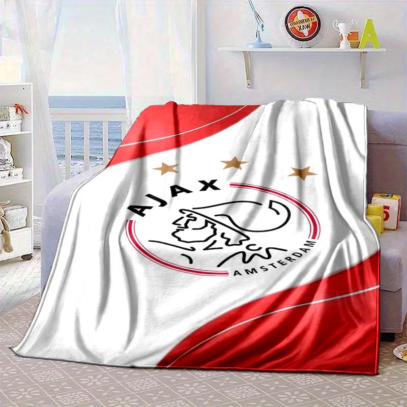 Design Emblema AFC Ajax Coperta Portatile/Coperta Morbida Coperta per Letto Adatta per Viaggi Campeggio Soggiorni Uffici Divani Regali per Fan