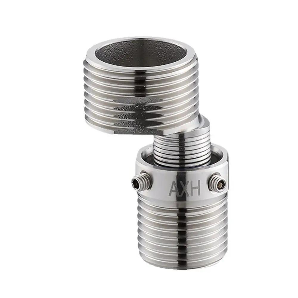 Stainless Steel Angled Curved Foot Lengthened Angle Adjustment Shower Faucet Adapter Wall Mounted Thickened