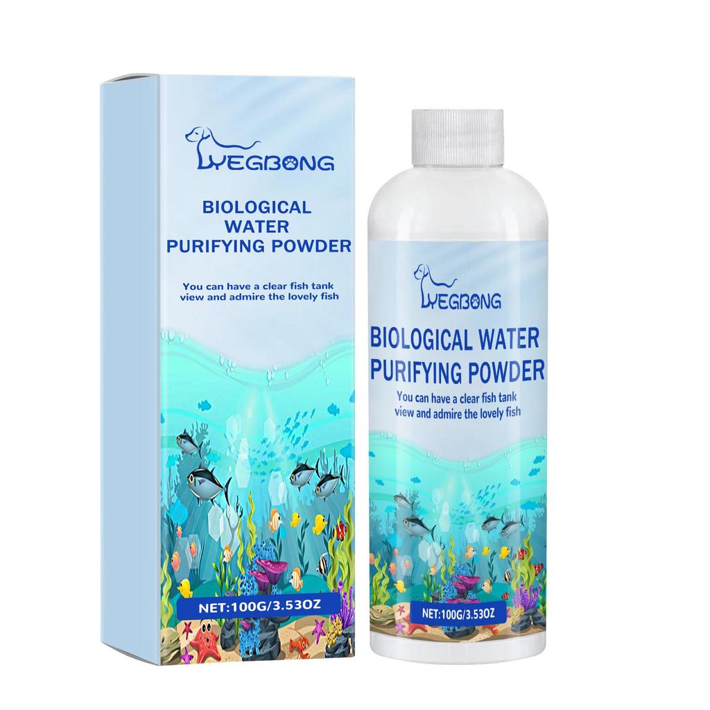 Aquarium Water Purifier Algae Removal Powder Powerful Aquarium Water Purification Powder Aqua Water Purifying for Fish Tank Water Turbidity Removal