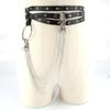 Multi-Layer Faux Leather Belt Metal Chain Waist Belt Punk Gothic Body Jewelry EMA