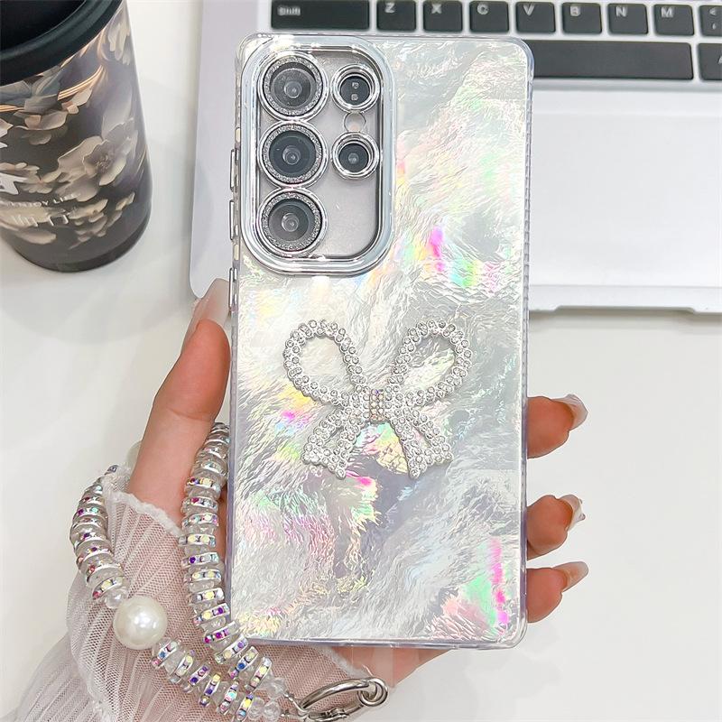 Dreidimensionales Schleifenplattieren Imd Geeignet für Samsung S25 UltraA36A16 Handyhülle mit Armband Objektivfolie S24