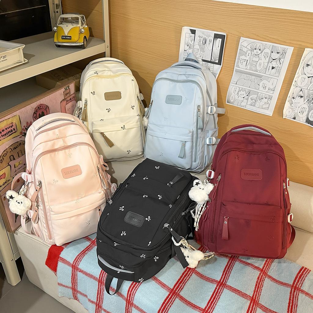 Schoolbag New School Bag Girls Elementary School 1011 Junior High School Students High School Students Large Capacity Backpack Girls Alphabet Backpack