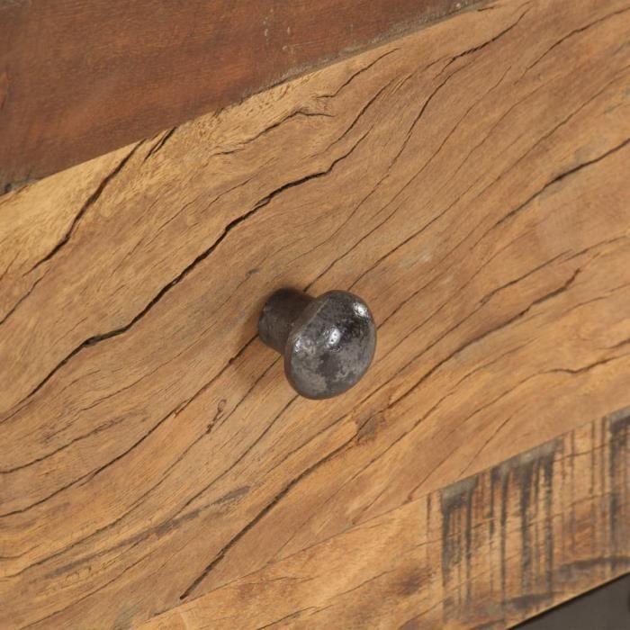 Table basse - VIDAXL - Bois de récupération massif - Noir - Vintage - Salon