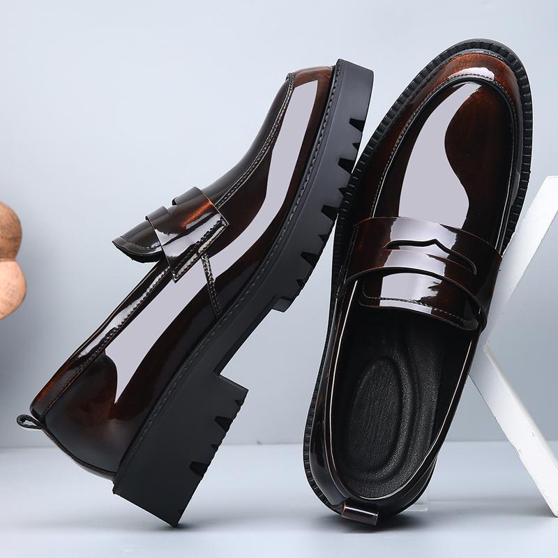 Fashion New Soft Leather Breathable Loafers Men Luxury Brand Casual Flats British Style Youth Walking Shoes with Business Bean Shoes
