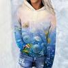 Floral Daisy 3d Print Hoodie Women Fashion Oversized Hoodies Women Sweats Coat Hooded Sweats Pullover Women's Clothing Flower