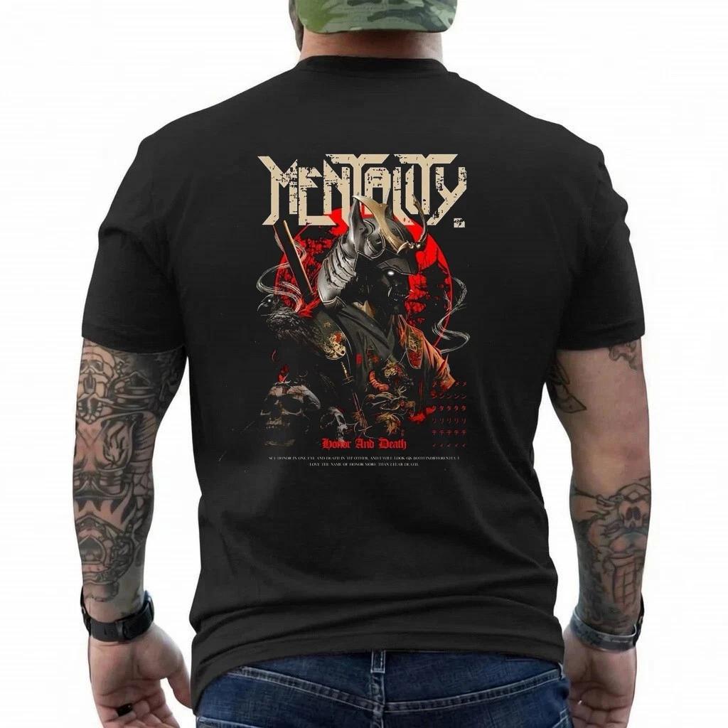 Yamato Samurai Warrior T-Shirt Japanese Demon Armor Graphic Tee Streetwear 4XL