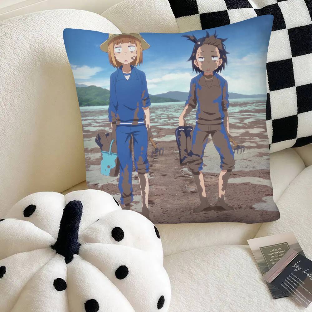 Anime Diary Of Our Days At The Breakwater Pillow Case Fashion Square Pillowcase Bedroom Sofa Room Ins Decoration Leisure