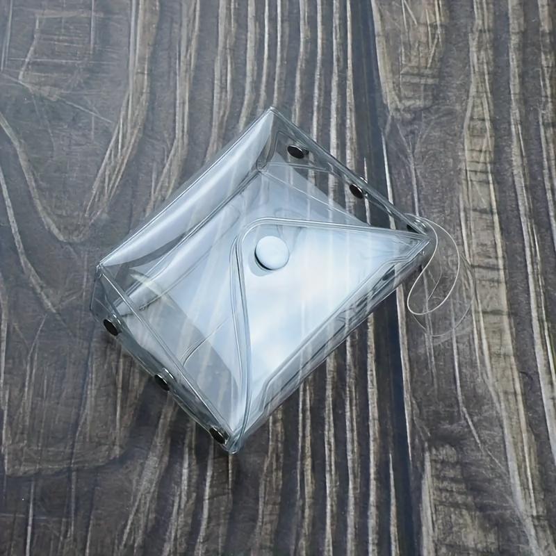 Minimalist Design, Compact Transparent PVC Coin Purse with Snap Closure - Versatile & Portable for Coins Small Purse