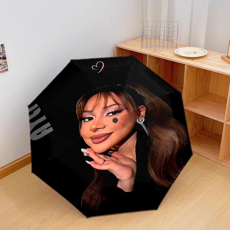 Elegant Fashion Portrait Automatic Umbrella - Suitable Travel Outdoor Portable Umbrella Birthday Gift Daily Essentials
