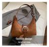 Women's Retro Suede Crossbody Bag - Versatile Autumn/Winter 2025 Single Shoulder Underarm Style