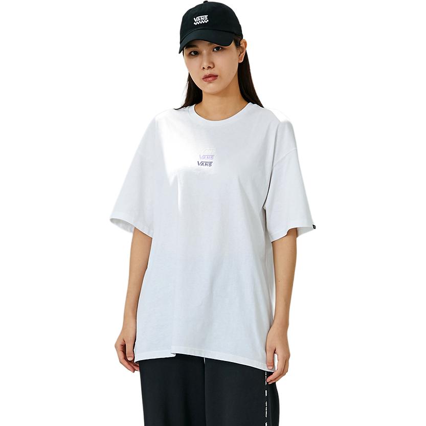 Vans OVERSIZE T Shirts Unisex White Crew Neck Moderate Straight Fit VN0A5H73WHT