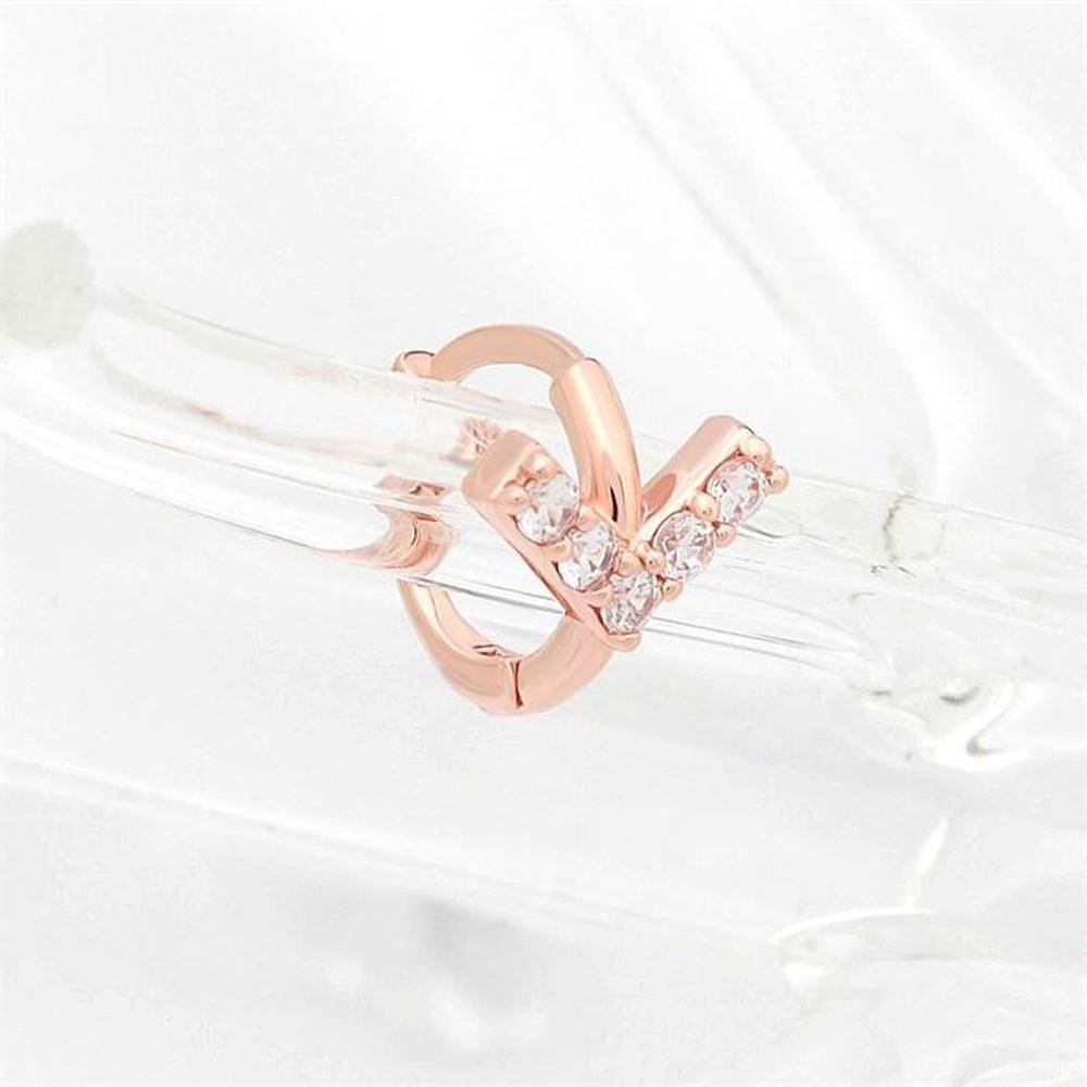[Onm] Onm 14K Gold Needle Rose Gold Unique Arrow Cubic Zirconia Earrings (S9593983)