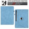 Tablet Case For Samsung Galaxy Tab S10+/S9+/S9 FE+ Rotating Stand Solid Color PU Leather Cover