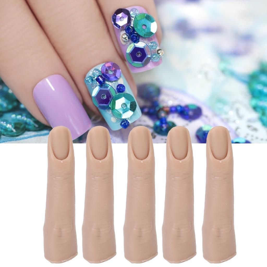 Silikon Übungsfinger für Tattoo Acrylnägel Übung Flexible Gelenke Nagel Finger