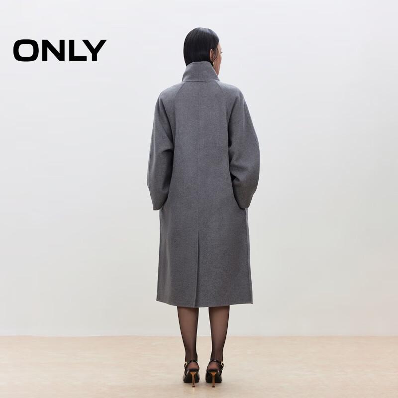 ONLY Women's Fall Wool Blend Double-Faced Lapel Coat