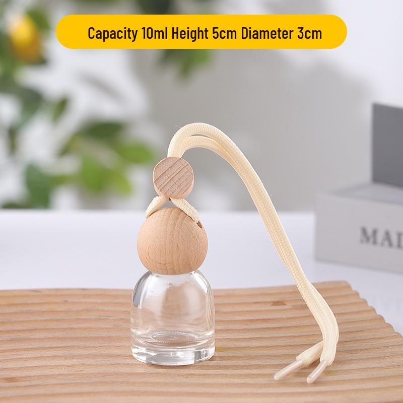 Frosted Glass Car Diffuser Bottle with Lanyard for Essential Oils - Refillable and Ideal for Home or Wardrobe Decor.