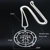Astaroth Sigil Goetia Stainless Steel Necklace Solomon Demon Seal Satan Sigil satanique patch PIN Jewelry collier femme N7156S03