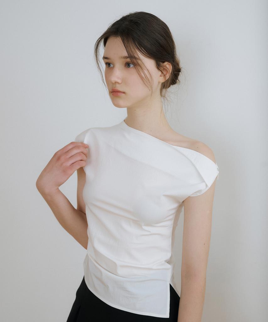 Riorg Ce One Shoulder Blouse White