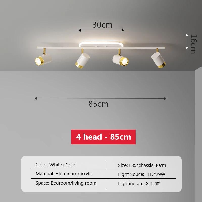Nordic Strip LED Multihead Ceiling Lamp Spotlights For Hall Living Room Bedroom Balcony Corridor Cloakroom Decor Lights Fixtures