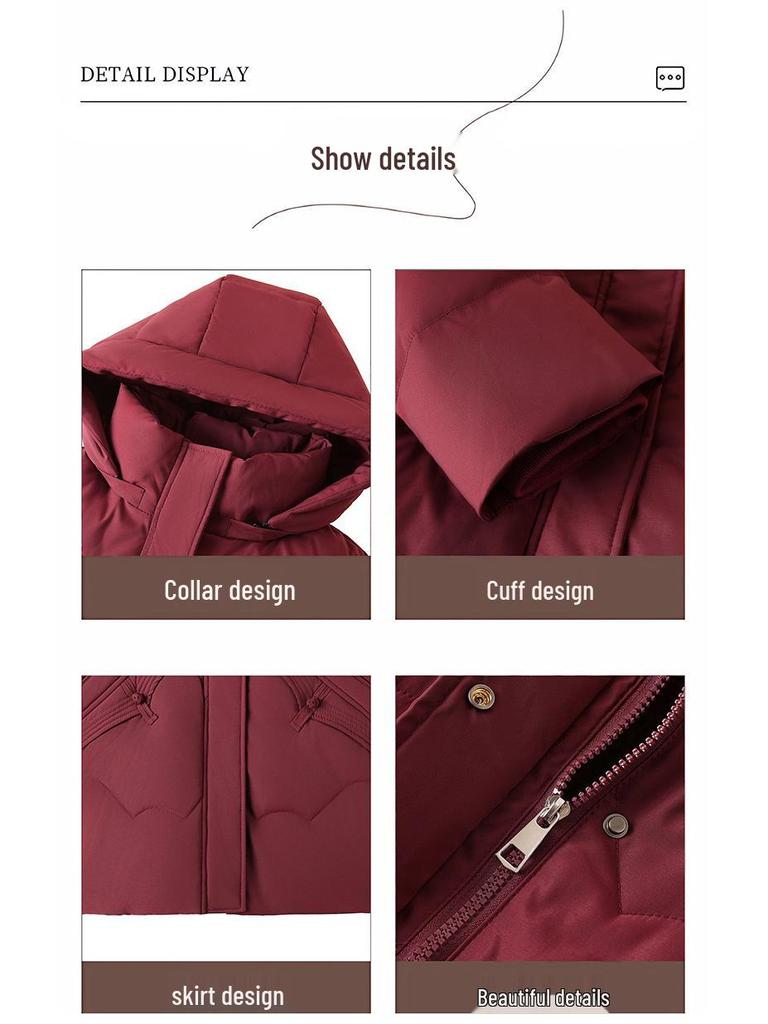Plus Size Winter Cotton Jacket - Loose, Warm Outerwear for Middle-aged and Elderly Moms