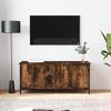 VidaXL TV Stand with Doors Smoked Oak 102x35x45 Cm Engineered Wood 826292