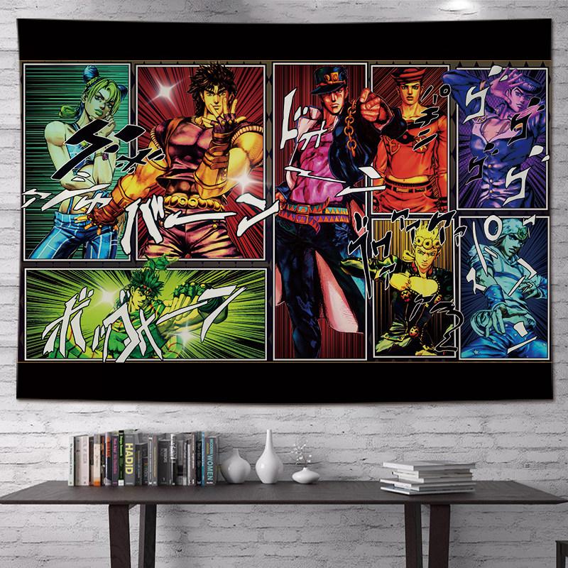 

New Anime Jotaro Tapestry Wall Hanging Background Decor For Dorm Bedroom Living Room 74x94cm(29x37in)