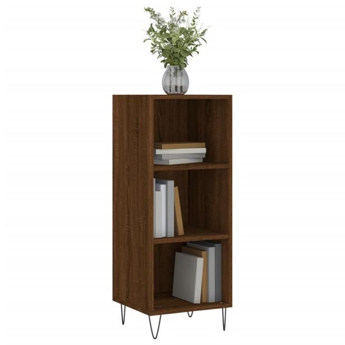 VidaXL Buffet chêne marron 34,5x32,5x90 cm bois d'ingénierie 828731