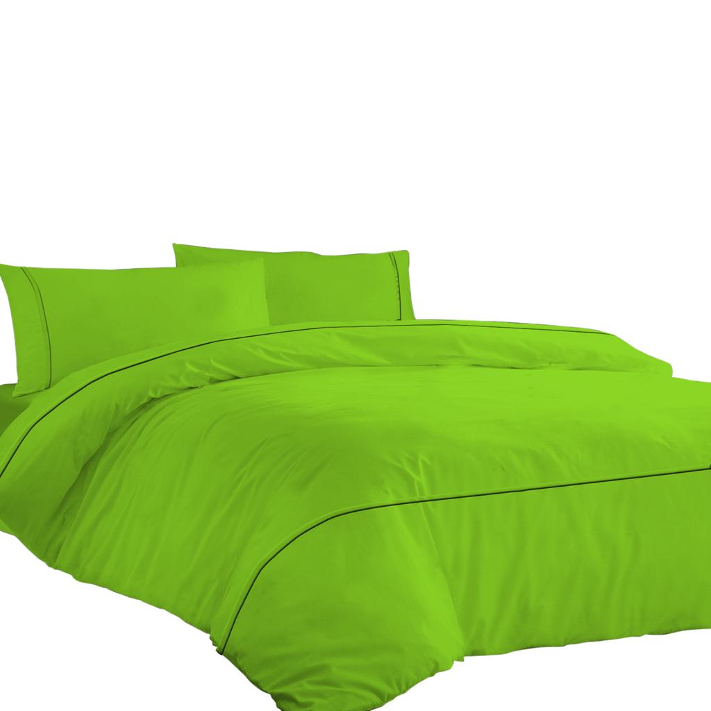 Aukščiausios kokybės 600TC egiptietiško medvilnės antklodės užvalkalų komplektas su stilingais horizontaliais kantais (3 vnt. rinkinys: 1 antklodės užvalkalas ir 2 pagalvių užvalkalai) - Kelių dydžių ir spalvų