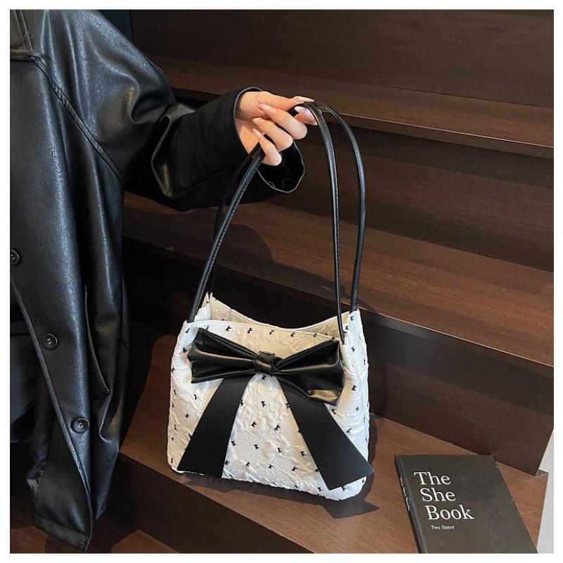 Polka Dot Schmetterling Schultertasche im koreanischen Stil für Damen, Modische Pendler-Tragetasche, Schicke Lässige Crossbody-Tasche