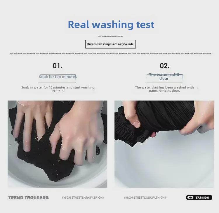 Pánské letní kalhoty Ice Silk s rychleschnoucí úpravou - lehké, volný střih, sportovní a ležérní kalhoty v americkém stylu