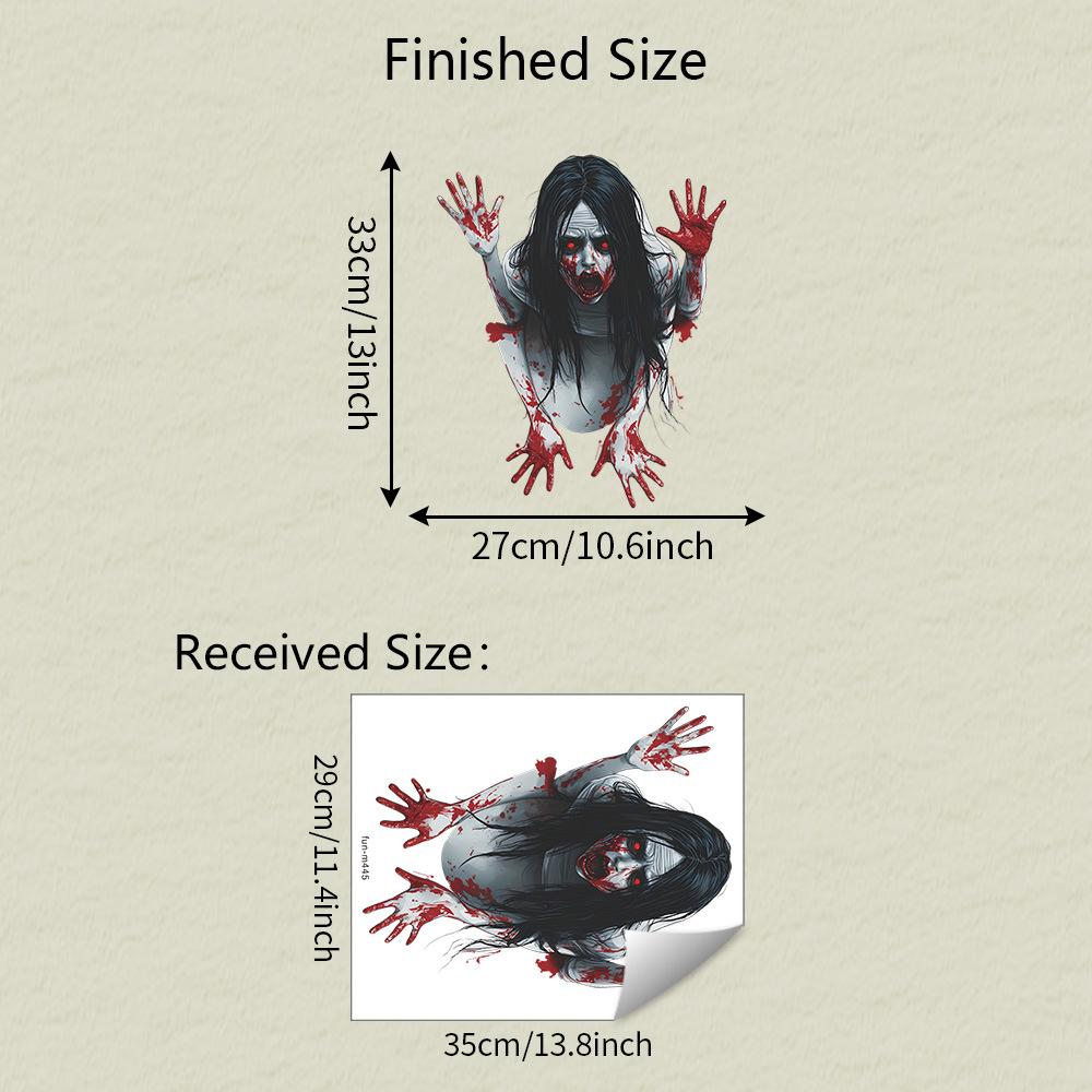 

Страшный женский призрак Кровавая ладонь Ванная туалет Туалет Украшение и Декоративные наклейки