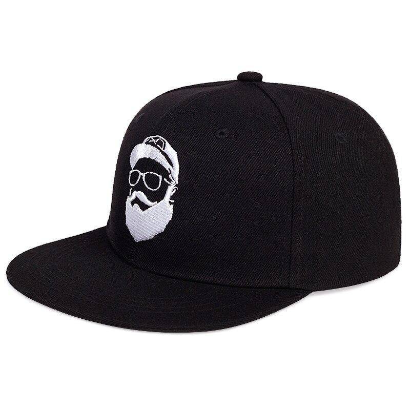 Unisex Bearded Old Man Embroidery Hip-Hop Hats Outdoor Adjustable Casual Baseball Caps Sunscreen Hat