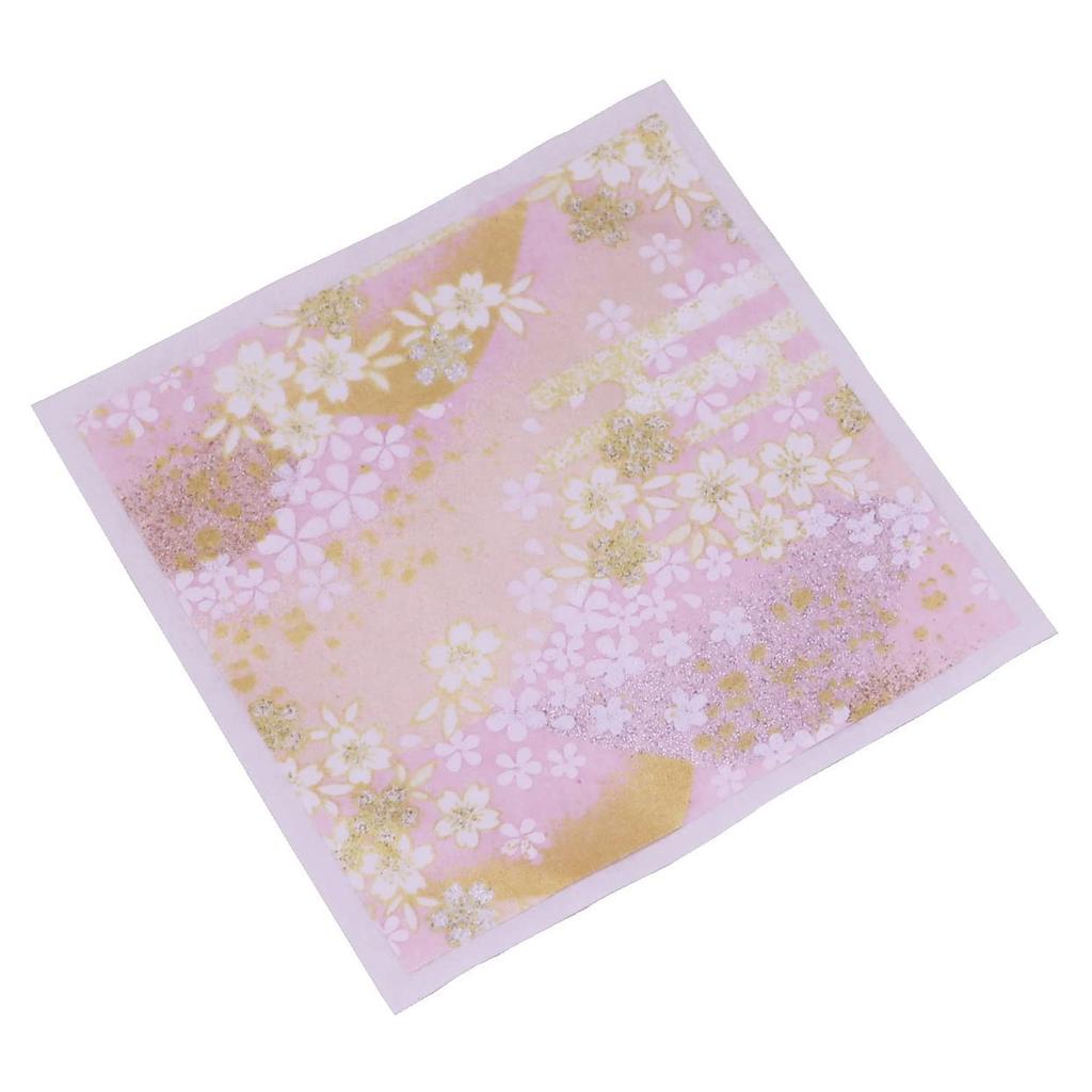 Osaka Choseido Kagami Mochi Red and New Year Includes a Free Original Wooden Tag (Mirror Mochi) Ornament, White, Chirimen, 14.5cm Tall, Decoration,