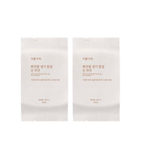 Shingmulnara White Rice Vitality Tone-Up Sun Cushion, Choose 1 of 4 Types (Refill Plan/2 Refills)