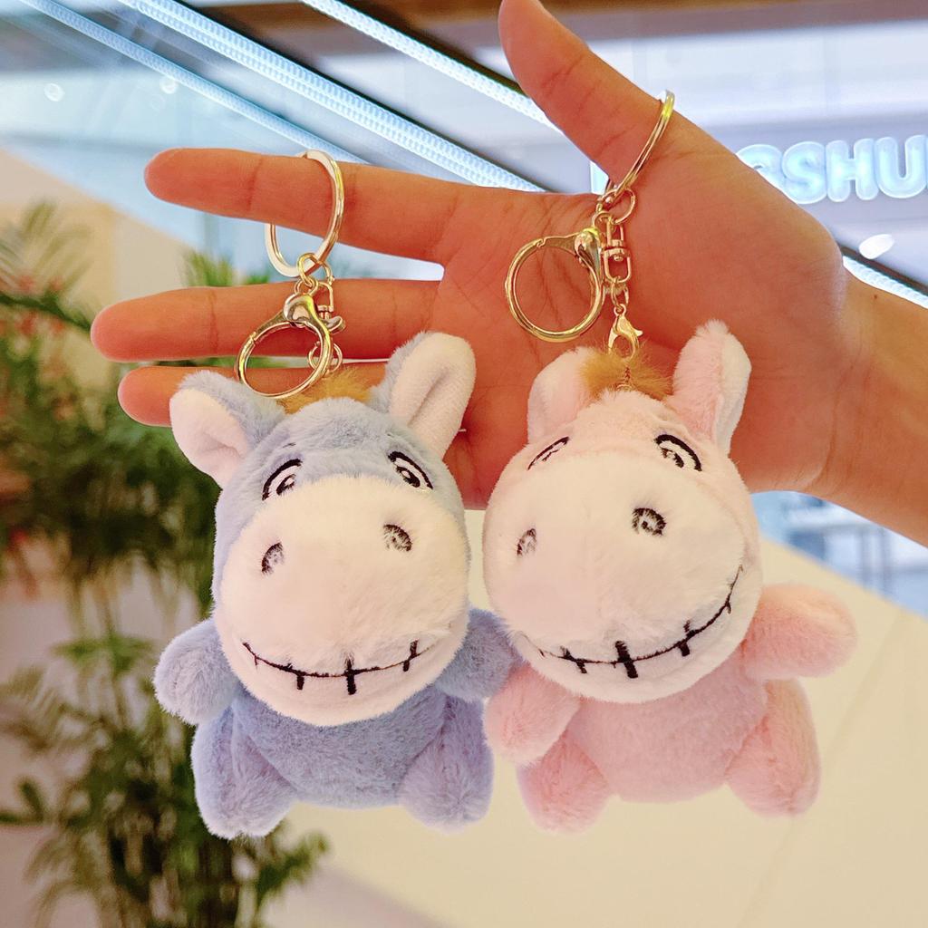 Cartoon Donkey Plush Keychain: Cute Donkey Doll & Small Pendant Ornament