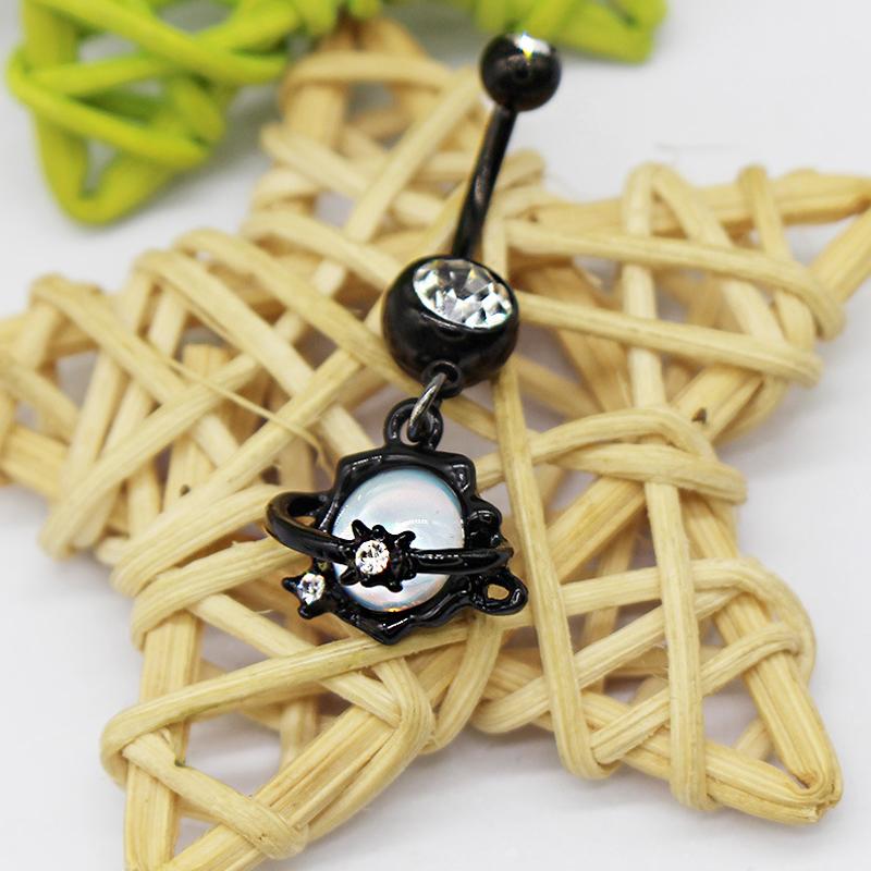 Tendência de Moda Anel de Umbigo Lua Coração Ornamento Barra Piercing Umbigo Pingente Para Mulheres Meninas Joias Piercing Corporal
