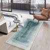 Nachttischteppich Rutschfest Wasserdicht Fleckenresistent Fußmatte Langer Teppich mit Kunstmarmor-Textur Haushalts Dekorative Fußmatten