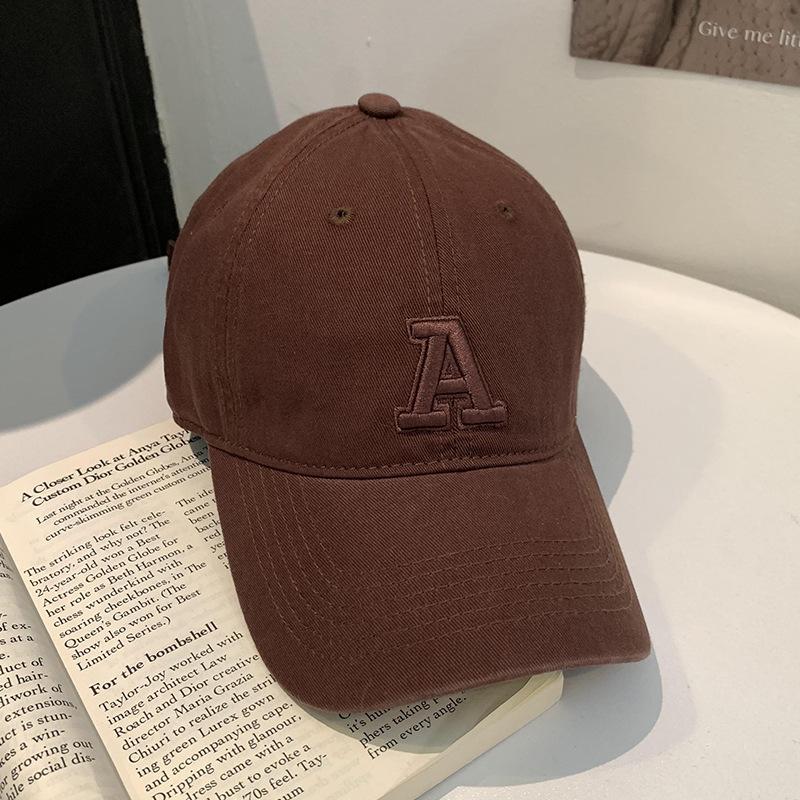 

American retro letter baseball cap for women, with an enlarged and deep design, wide brim, versatile, suitable for large head sizes, makes the face Adjustable