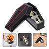 1 set Miniatyrkista Skelettprydnader HalloweenDekoration BusstreckRekvisita För Festen Spöklik Heminredning Rolig HalloweenDekor