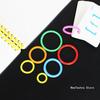 50Pcs Mixed Colors 15-40mm Plastic Ring Binder DIY Albums Circle Loose-leaf Book Hoops Opening Office Binding Supplies