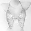 Rhinestone Tassel Bikini Bra Body Chain - Women's Nightclub Fashion