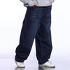 Herren Weitbein Übergröße Jeans Herren Locker Skate Hosen Übergröße Hip-Hop Freizeit Hosen