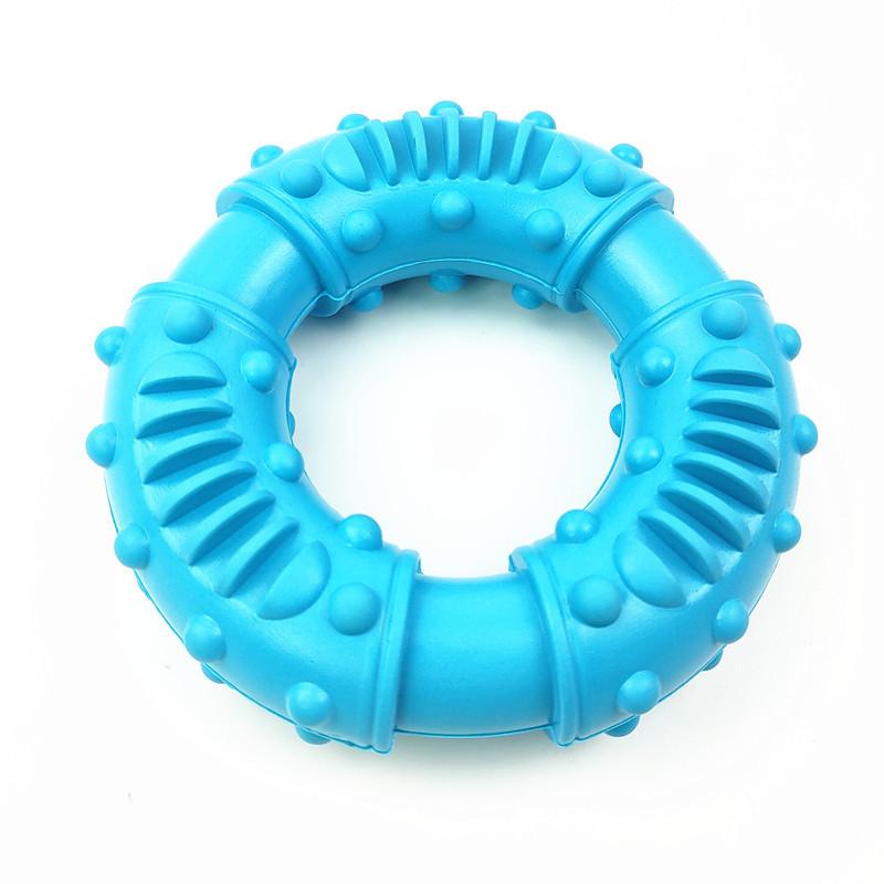 

Rubber Pet Rings, Medium and Large-sized Golden Retriever, Wear-resistant, Chewable, Boring, Teething Toy Donut, Big Dog синий